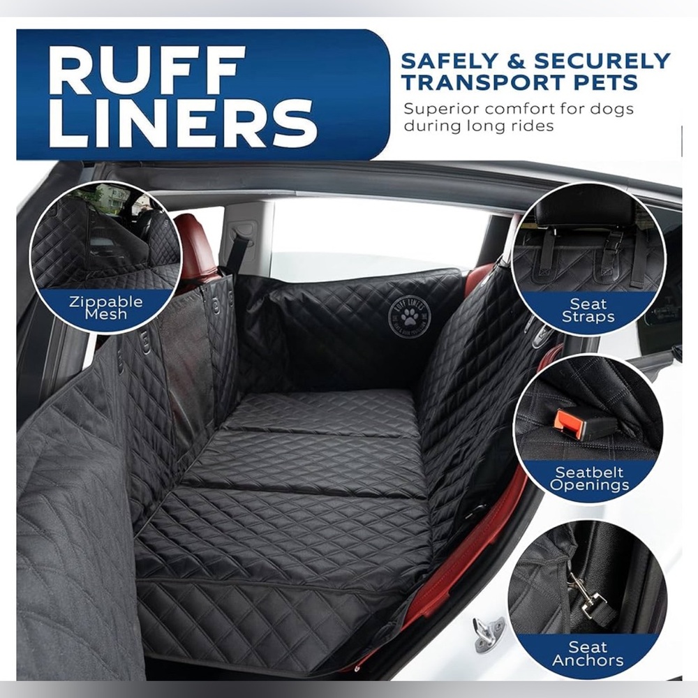 Truck Back Seat Cover for Dogs - Dog Hammock for Truck with Door Protection